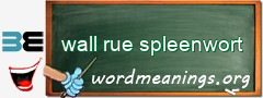 WordMeaning blackboard for wall rue spleenwort
